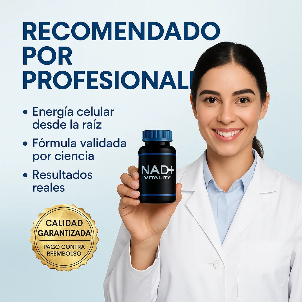 NAD+ Vitality™ – El secreto de la longevidad que tu cuerpo lleva años pidiendo.
