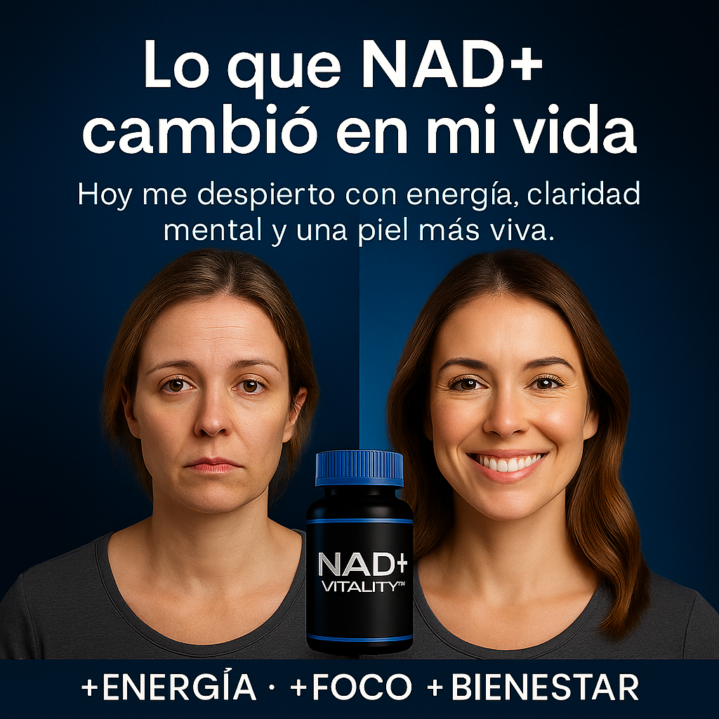 NAD+ Vitality™ – El secreto de la longevidad que tu cuerpo lleva años pidiendo.